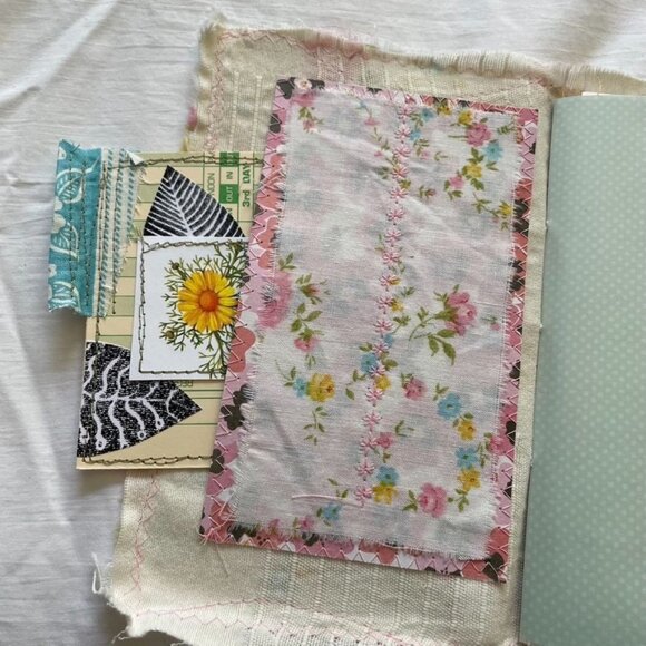 Writing Junk Journal Vintage Style Fabric Cover Diary Includes Ephemera No 17 u - Picture 7 of 16